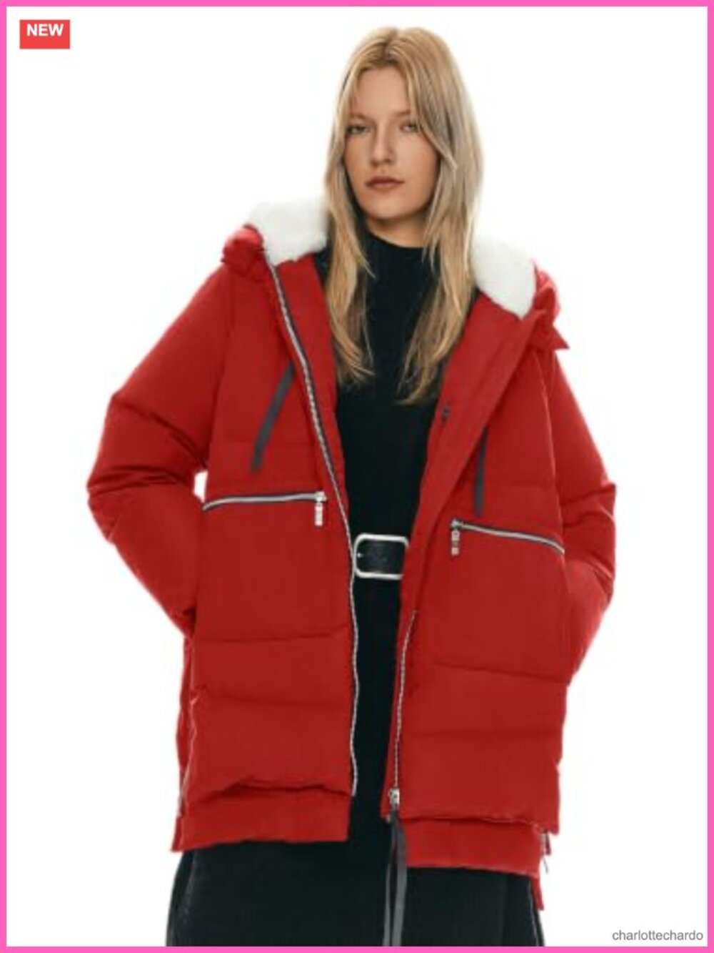 Women's Thickened Quilted Down Puffer Jacket Fleece Hood Winter Coat